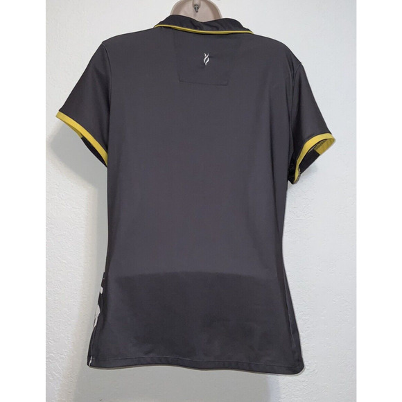 Nancy Lopez Womens Desert Dry Gray Short Sleeve 1/4 Zip T Shirt Size L - Picture 3 of 3